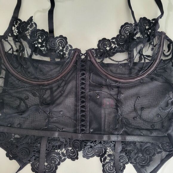 NEW Frederick's bustier Intimate Bra mesh size M - Picture 7 of 10